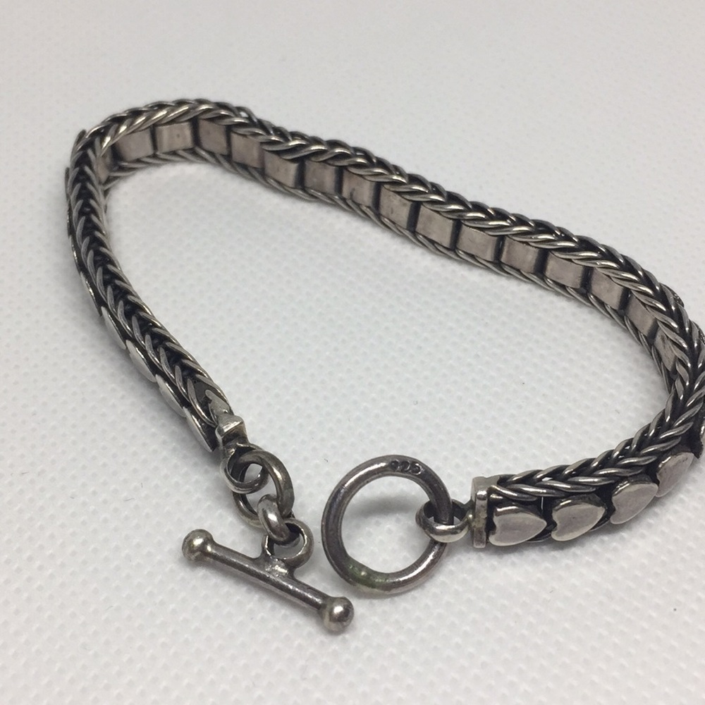 Sterling Silver Heart Bracelet- .925 Silver
